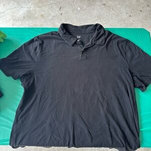 GAP Black Polo Shirt Classic Style Cotton Blend